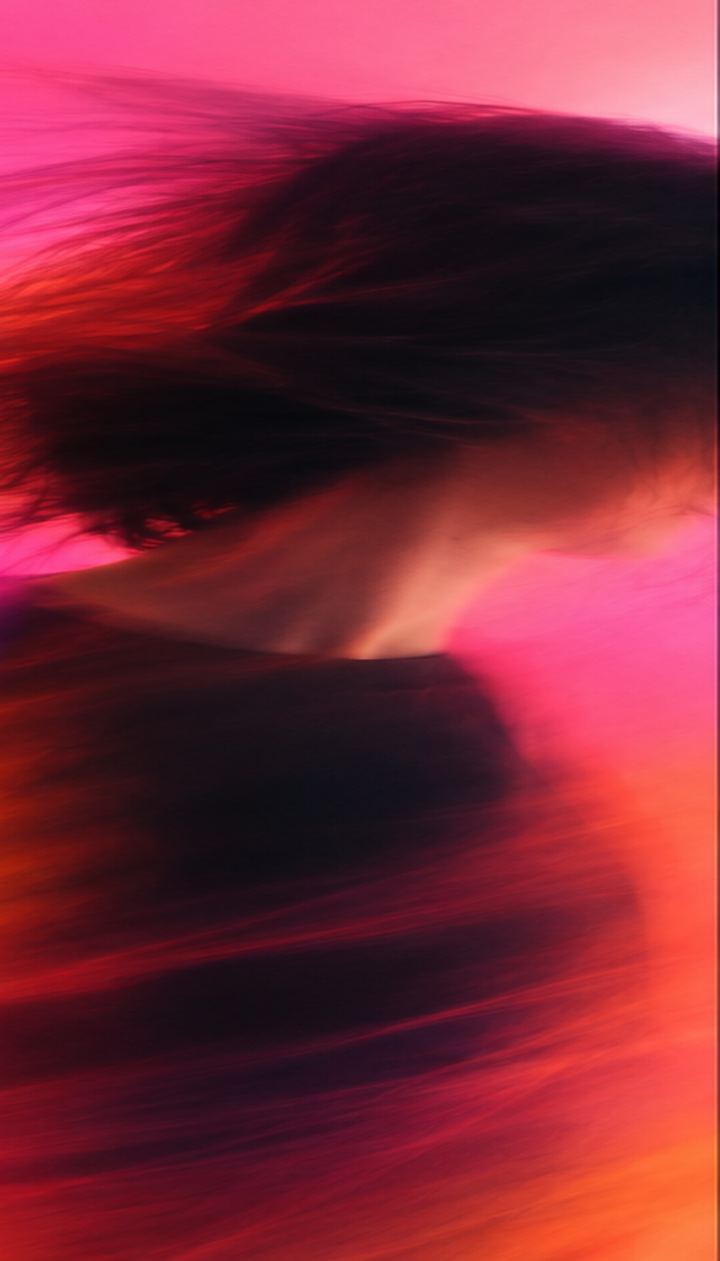 Pink and coral abstract artwork from the Judit Varga website